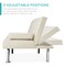 Best Choice Products Modern Linen Convertible Futon Sofa Bed w/ Removable Armrests, Metal Legs, Cupholders